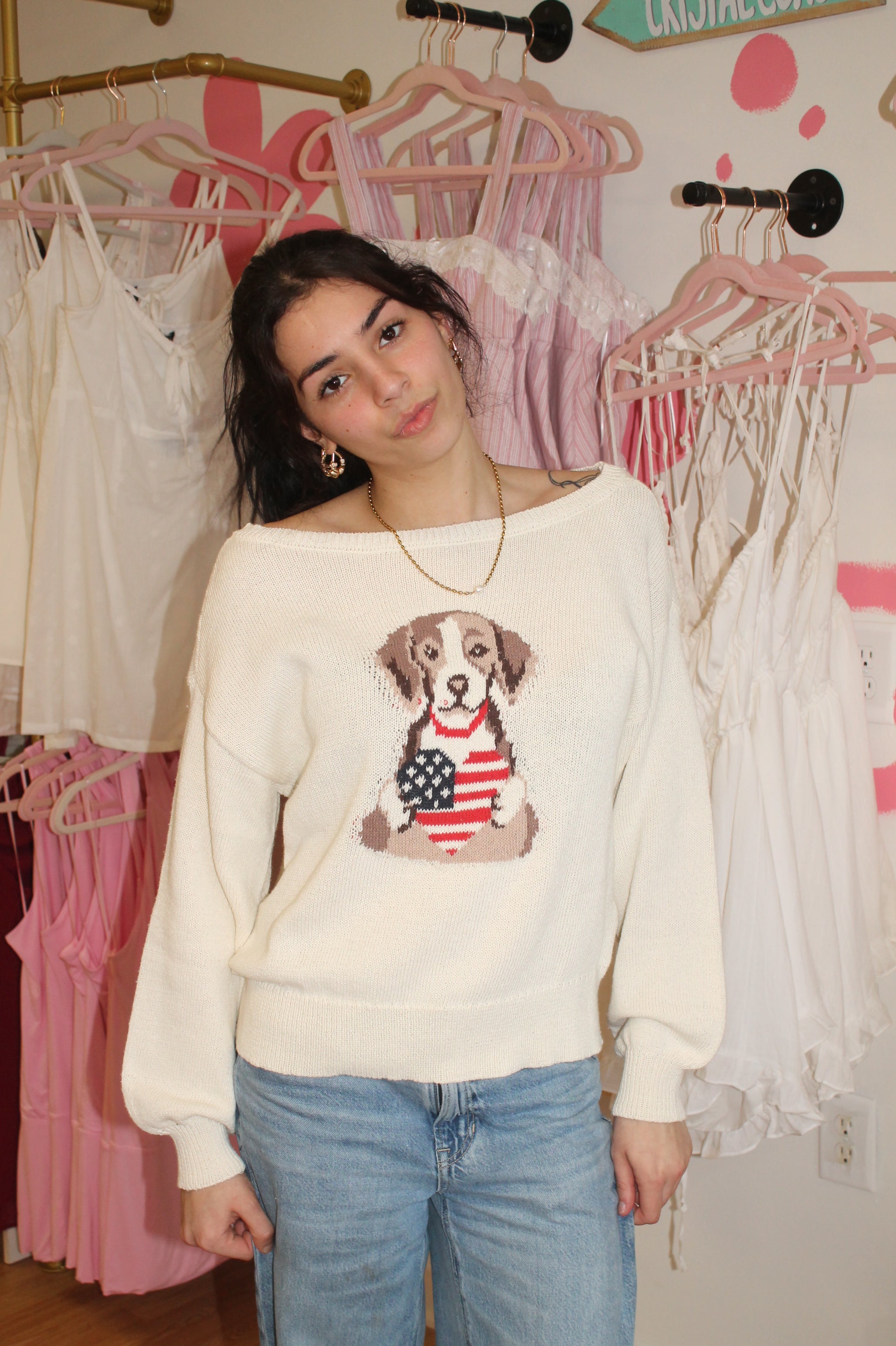 トップス L'Appartement AMERICANA 3/4 Sleeve Sweat トップス L'Appartement AMERICANA 3/4 Sleeve Sweat Americana