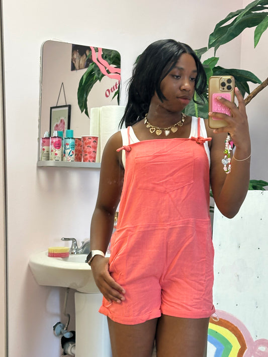Eva Overalls- Coral