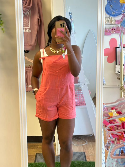 Eva Overalls- Coral