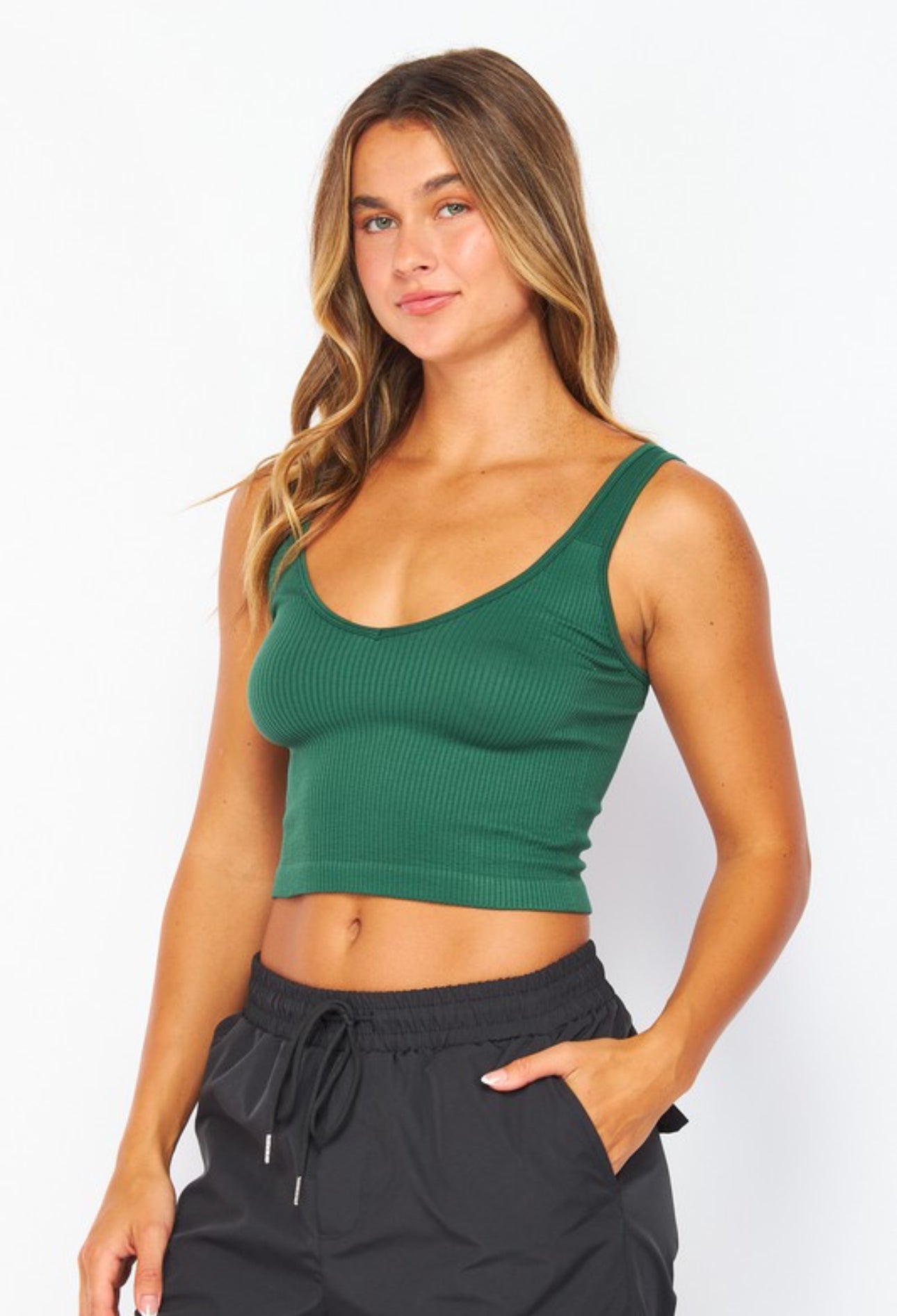 Aria Top- Hunter Green
