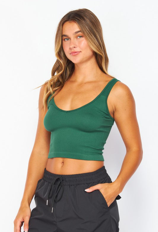 Aria Top- Hunter Green