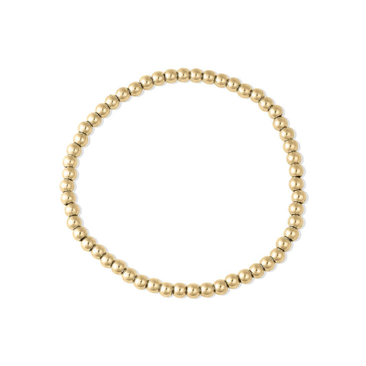 Gold Beaded Stretch Bracelet