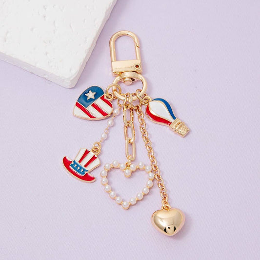 Enamel USA Bag Charms