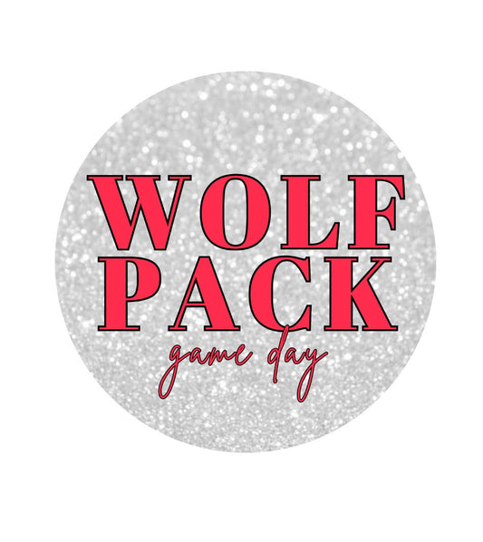 Game Day Pin- Red & Glitter