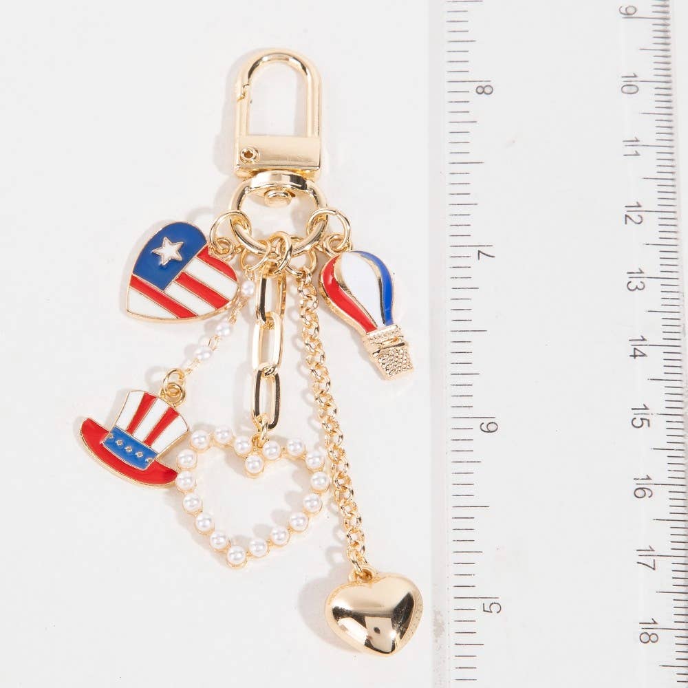 Enamel USA Bag Charms