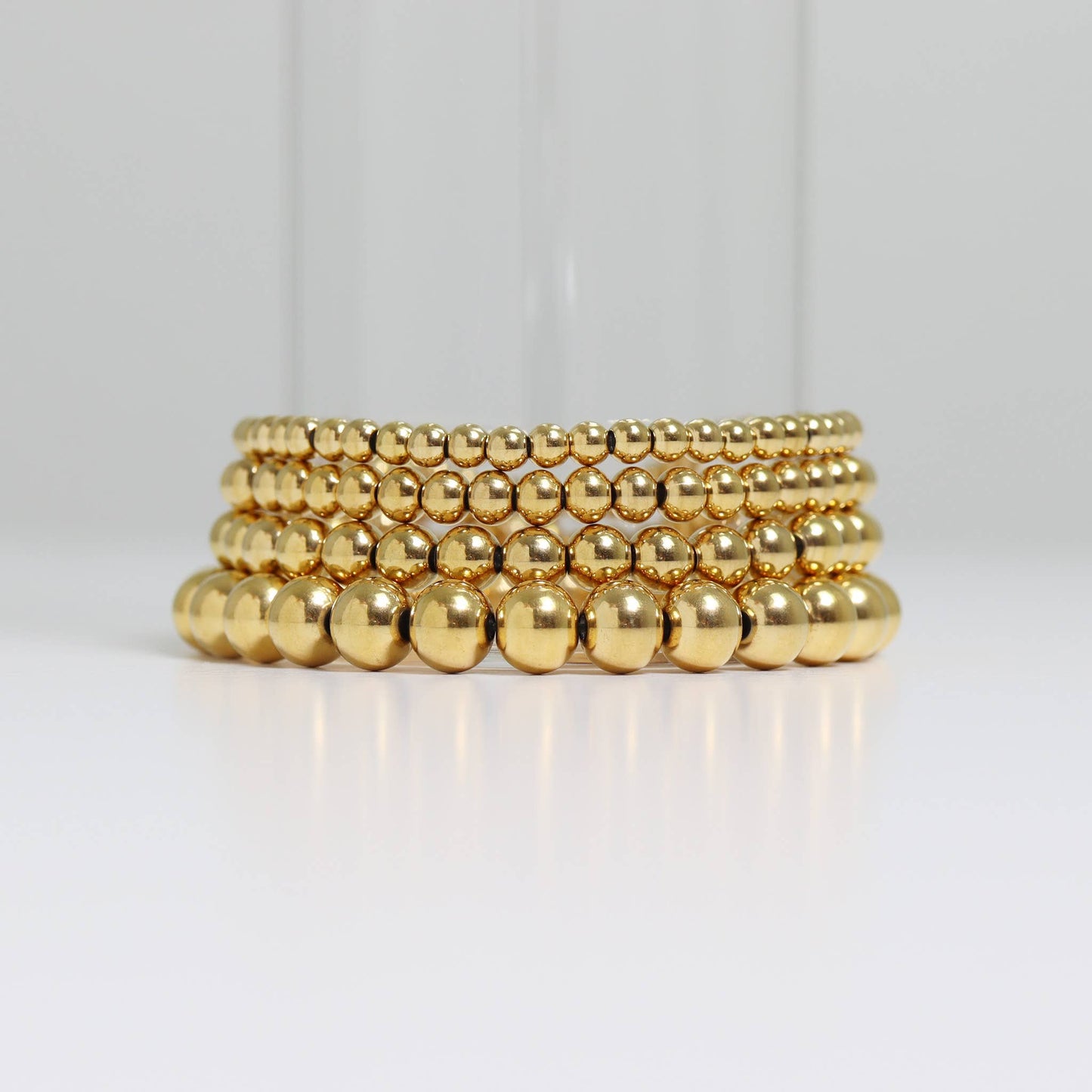 Gold Beaded Stretch Bracelet