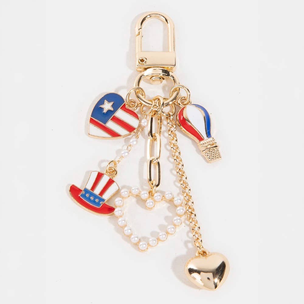 Enamel USA Bag Charms