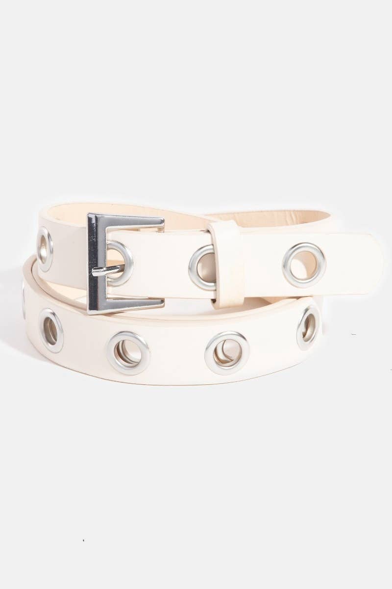 Grommet Vegan Leather Belt