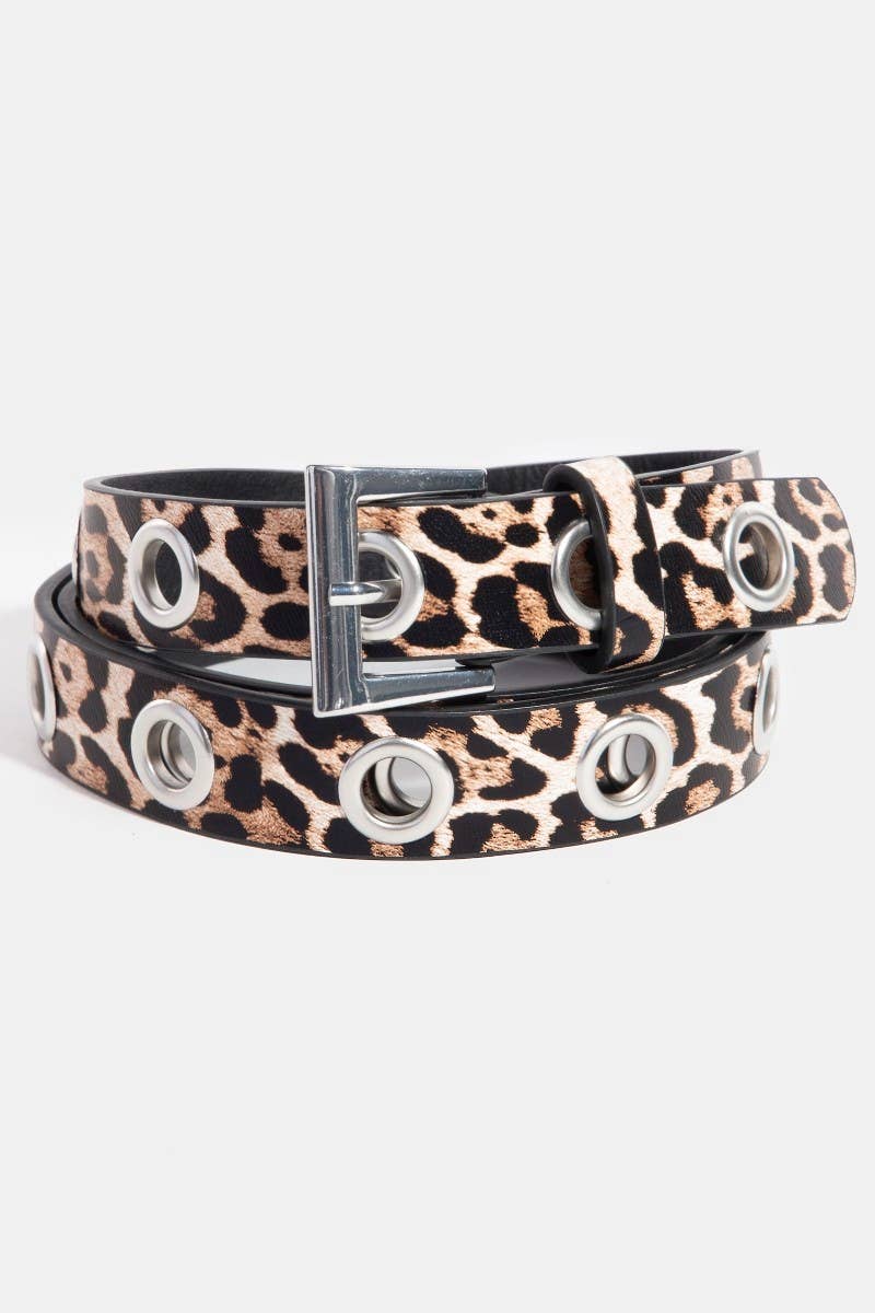 Grommet Vegan Leather Belt
