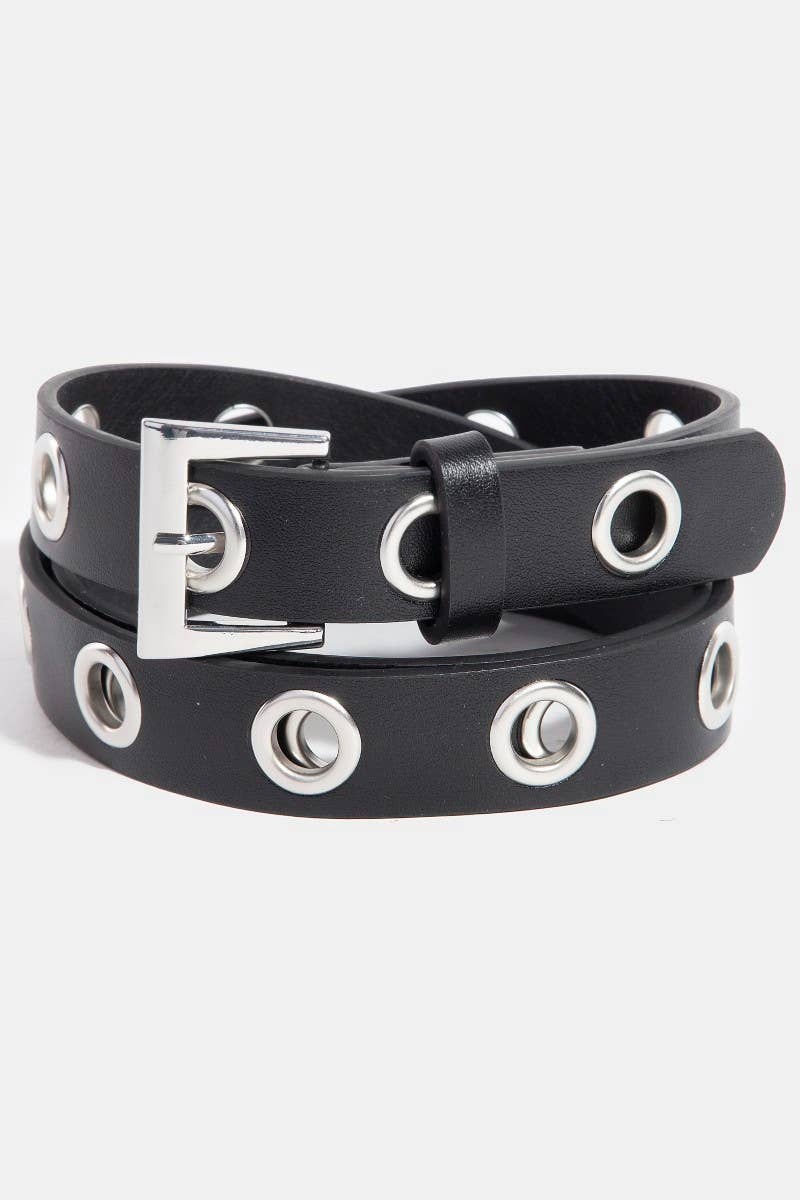 Grommet Vegan Leather Belt