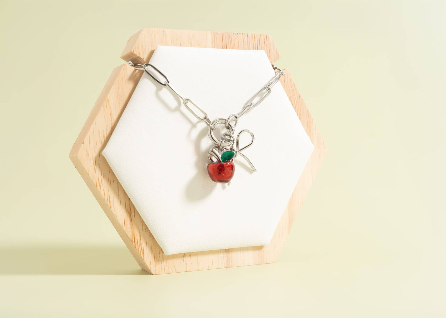 Stainless Steel Paperclip Carabiner Charm Holder Necklace